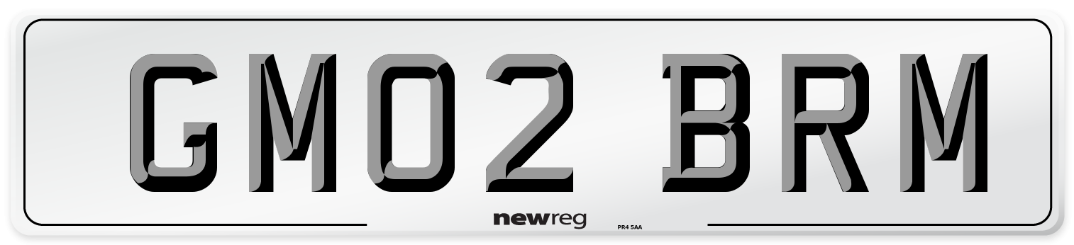 GM02 BRM Number Plate from New Reg